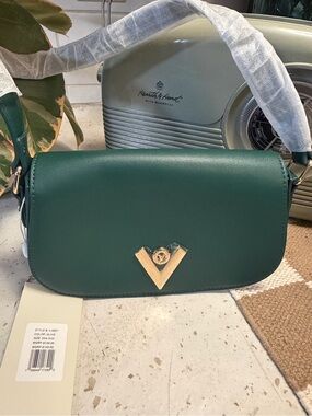 NEW WITH TAGS | Valentino Orlandi V-4007 Olive Crossbody Bag